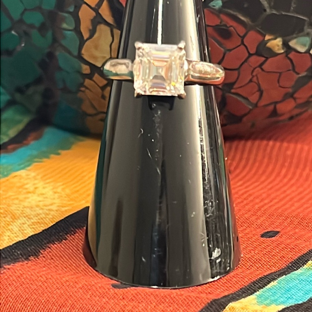 Silver925 Ring Titanite Asher cut one carat⭐️